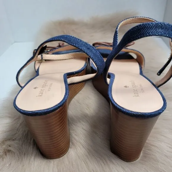 Kate Spade New York Denim Womens Wedge Shoes