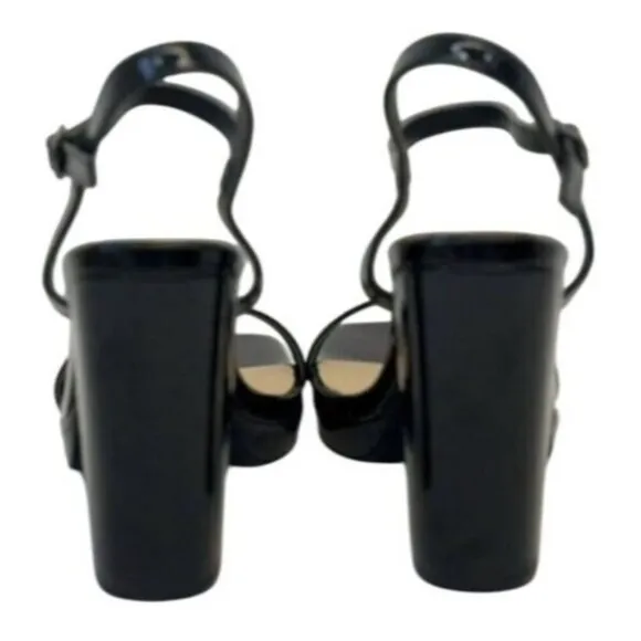 KAYLEEN / Nahlah-7 / Black Patent / Leather/  High Block Heel / Sandals
