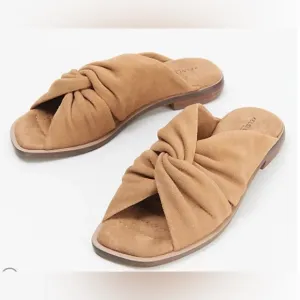 Kelsi Dagger Leather Knot Sandals SLIDES