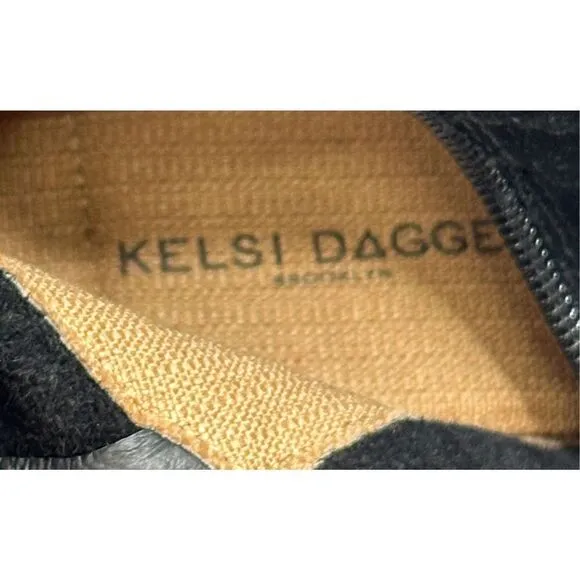 Kelsi Dagger Over the Knee Boots Womens Size 5.5 Black Suede Brooklyn Block Heel