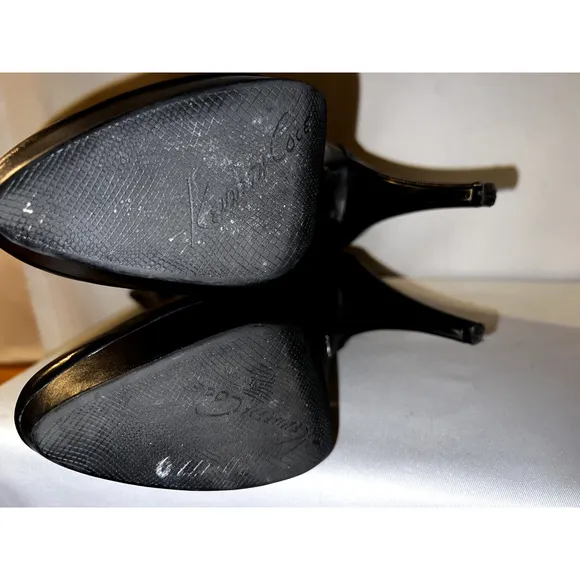 KENNETH COLE Shoes Women's Size 8 Black Leather Zip TALK TOUGH Heels Boots