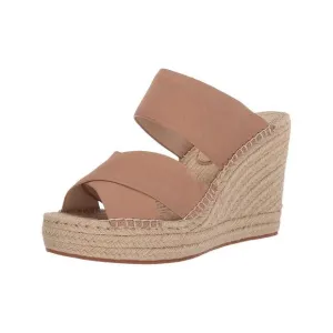 KENNETH COLE Womens Beige 1&quot; Platform Olivia Wedge Shoes 8.5 M