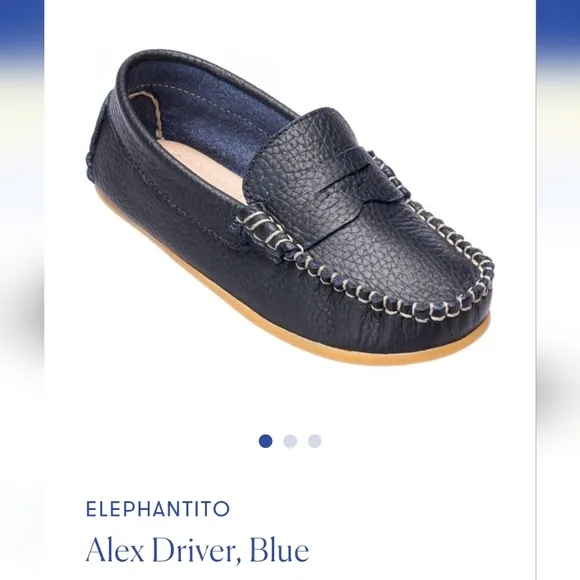 Kids Navy Loafers