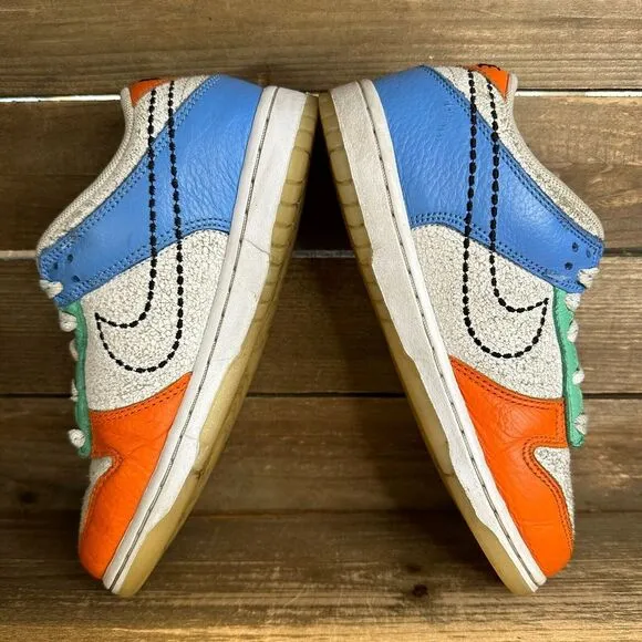 Kids Nike Dunk Low GS 101 Colorblock Casual Athletic Sneakers Shoes Size 1 Y GUC