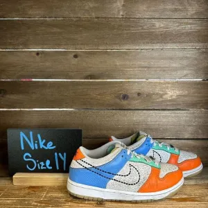 Kids Nike Dunk Low GS 101 Colorblock Casual Athletic Sneakers Shoes Size 1 Y GUC