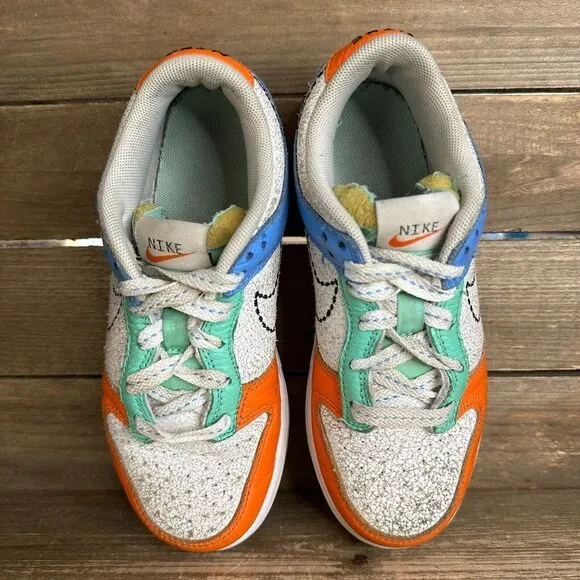 Kids Nike Dunk Low GS 101 Colorblock Casual Athletic Sneakers Shoes Size 1 Y GUC