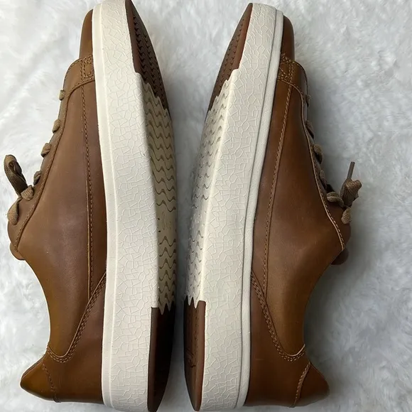 KIZIK Vegas Leather Hands Free Shoe Chestnut Step In Slip On Travel Airport 11.5
