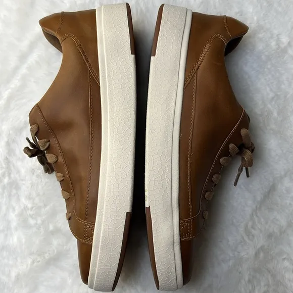 KIZIK Vegas Leather Hands Free Shoe Chestnut Step In Slip On Travel Airport 11.5