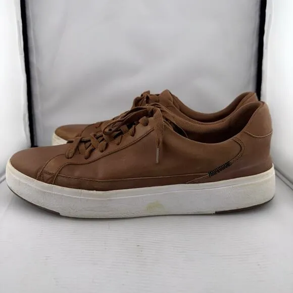 Kizik Vegas Sneakers Men’s 12 Women’s 13.5 Brown Leather Lace Up Casual Shoes