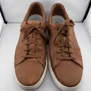 Kizik Vegas Sneakers Men’s 12 Women’s 13.5 Brown Leather Lace Up Casual Shoes