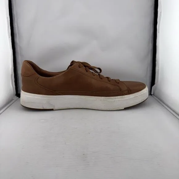 Kizik Vegas Sneakers Men’s 12 Women’s 13.5 Brown Leather Lace Up Casual Shoes
