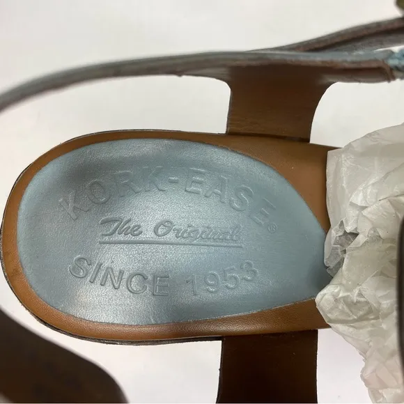Kork-Ease EUC Bethany Orion T-strap Sandal Blue - 8M