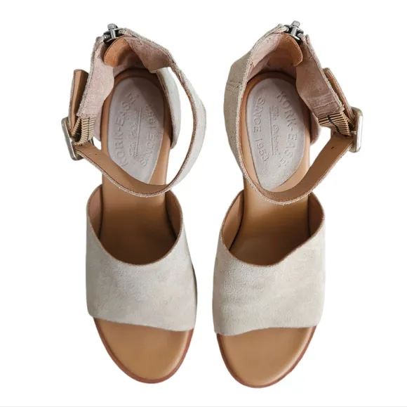 Kork-Ease Gazania  Ankle Strap Block Heel Leather Sandals