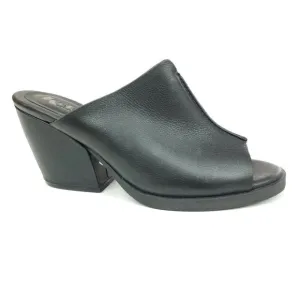 Kork Ease Greer Wedge Sandals Womens 9 M Black Leather Platform Slide Clog Shoes