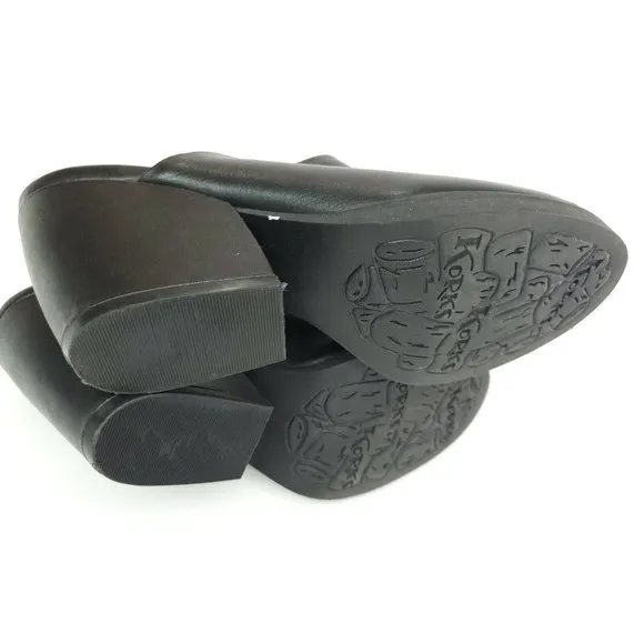 Kork Ease Greer Wedge Sandals Womens 9 M Black Leather Platform Slide Clog Shoes