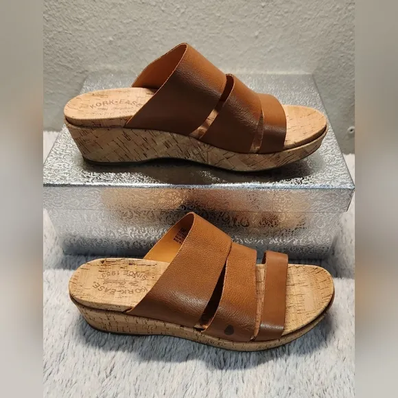 KORK EASE SIZE 8  NWOT Women's Tan Wedge Sandals