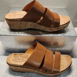KORK EASE SIZE 8  NWOT Women's Tan Wedge Sandals