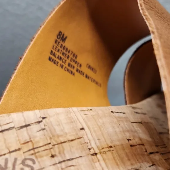 KORK EASE SIZE 8  NWOT Women's Tan Wedge Sandals