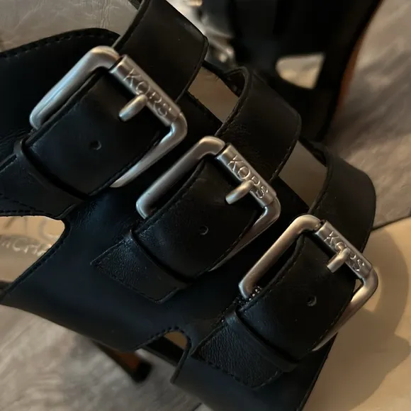 KORS Michael Kors Leather Heeled Sandals