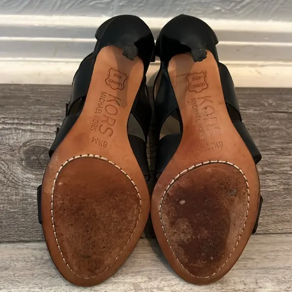 KORS Michael Kors Leather Heeled Sandals