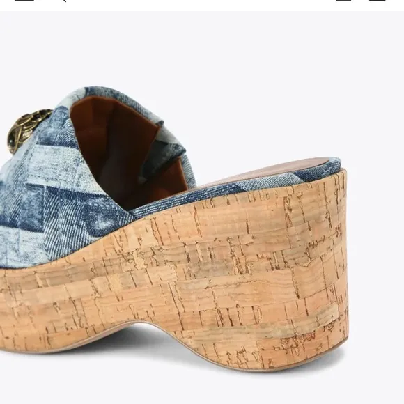 Kurt Geiger Blue Wedge Heel Sandals