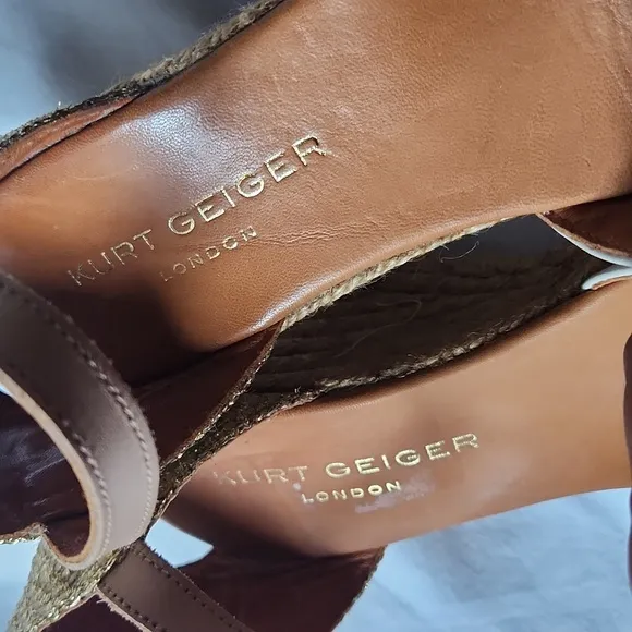 Kurt Geiger London Monty Espadrille Wedge Strappy Sandals