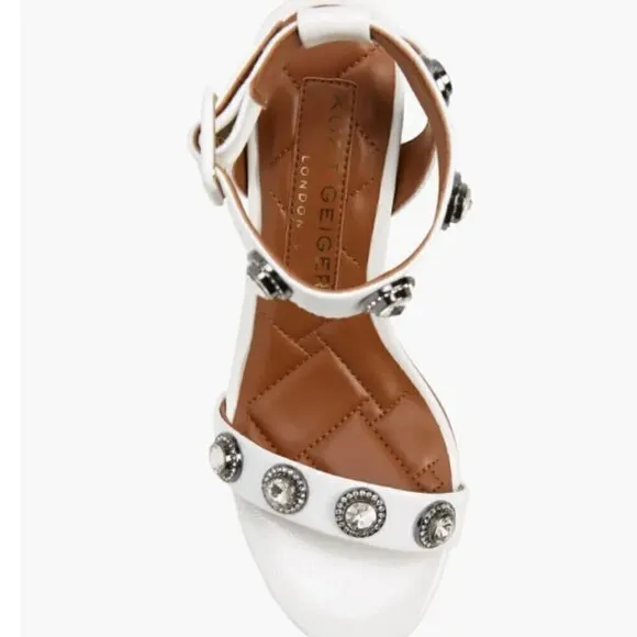 KURT GEIGER LONDON Women's Octavia Embellished Block Heel Sandals