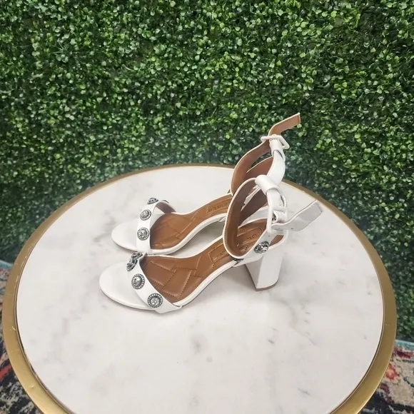 KURT GEIGER LONDON Women's Octavia Embellished Block Heel Sandals