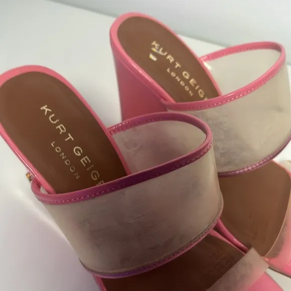 Kurt Geiger Women’s Pink and Beige Women's Wedge Sandals 38.5