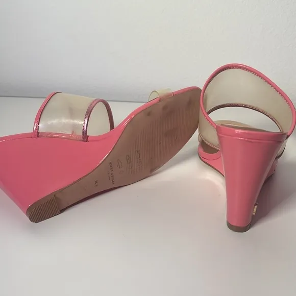 Kurt Geiger Women’s Pink and Beige Women's Wedge Sandals 38.5