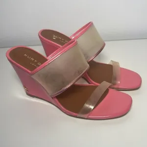 Kurt Geiger Women’s Pink and Beige Women's Wedge Sandals 38.5