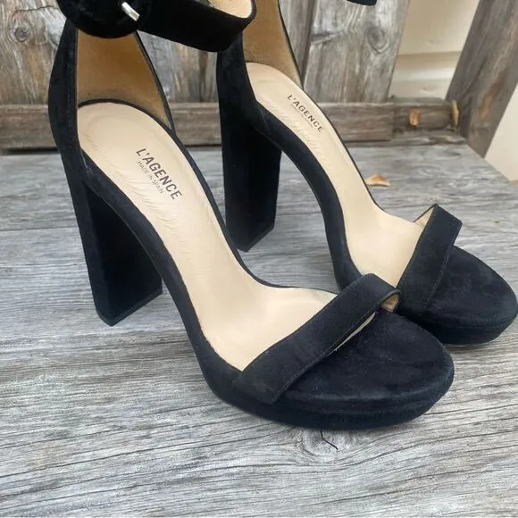 L'AGENCE's Cecile sandals in black size EU35
