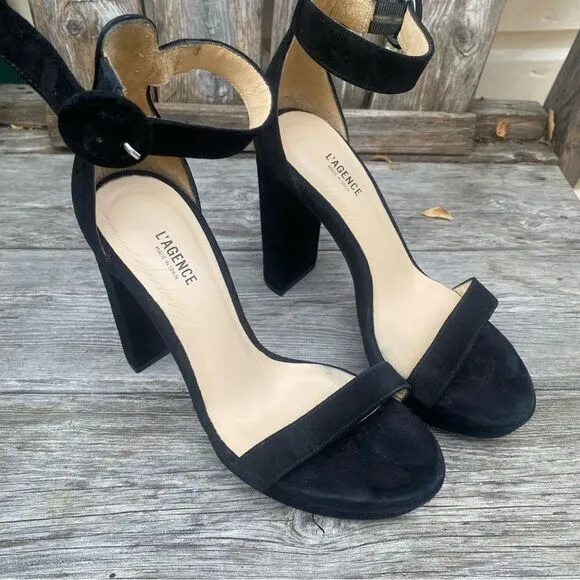 L'AGENCE's Cecile sandals in black size EU35