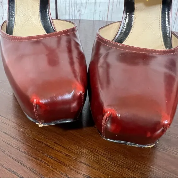 L.A.M.B. by Gwen Stefani HAMURA women’s Platform Heels  Black red Vintage Y2K 7B