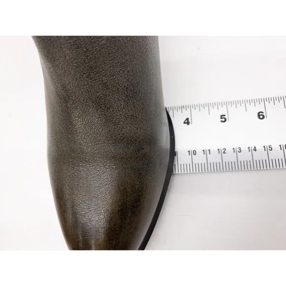 L'Artiste by Spring Step Brown Gray Lovell Block Heel Leather Boots  9 Women's