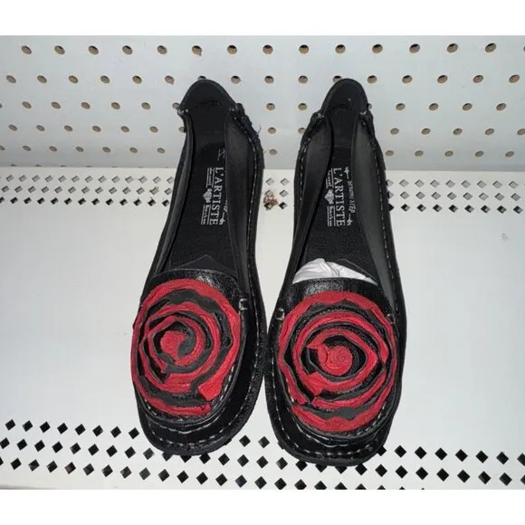 L'Artiste Dezi Womens Leather Casual Slip On Loafers Flats Size EU 41 US 9.5 10