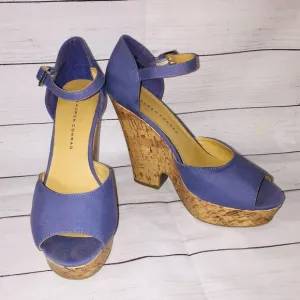Lauren Conrad Madison Periwinkle wedge sandals