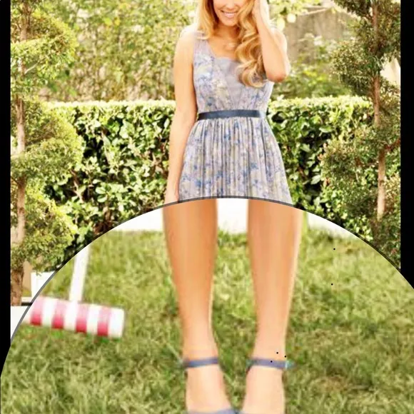 Lauren Conrad Madison Periwinkle wedge sandals