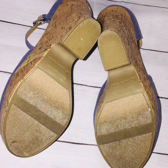 Lauren Conrad Madison Periwinkle wedge sandals