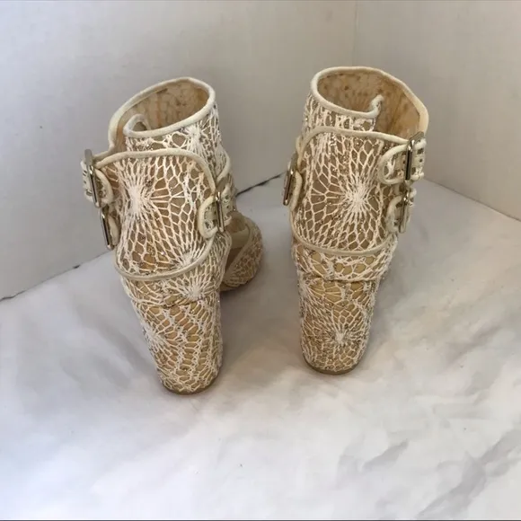 Laurence Dacade Paris Lace Block Heel Sandals