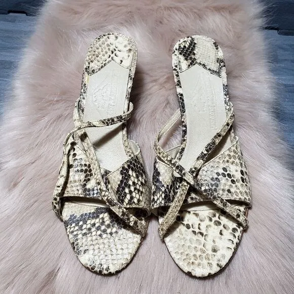 Laurent Effel sneak print heel sandals