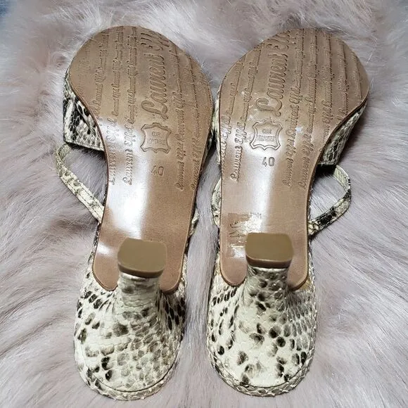 Laurent Effel sneak print heel sandals