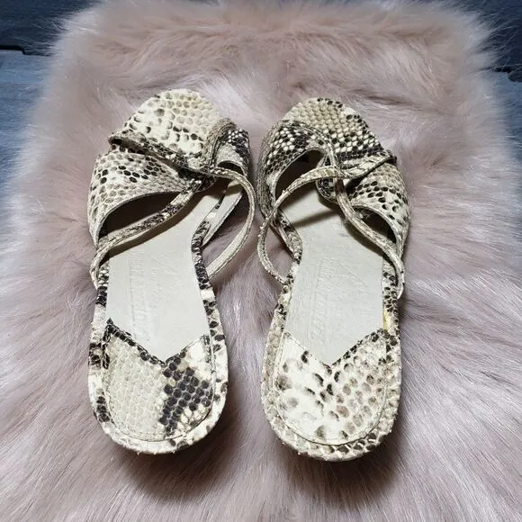 Laurent Effel sneak print heel sandals