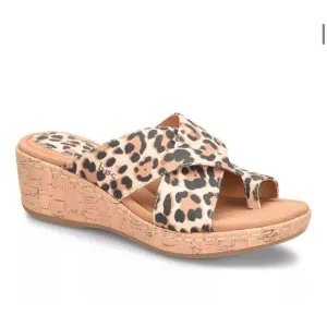 Leopard Print Wedge Sandals