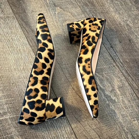 Leopard Print Women's Block Heel Shoes
