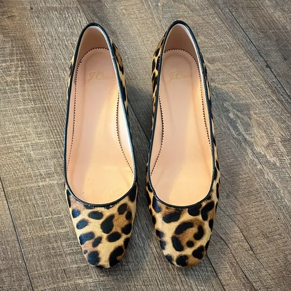 Leopard Print Women's Block Heel Shoes