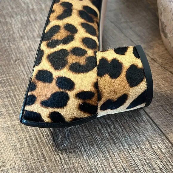 Leopard Print Women's Block Heel Shoes