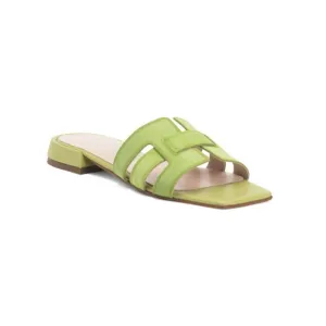 LIBERA MENTE Green Made In Italy Suede H Band Sandals