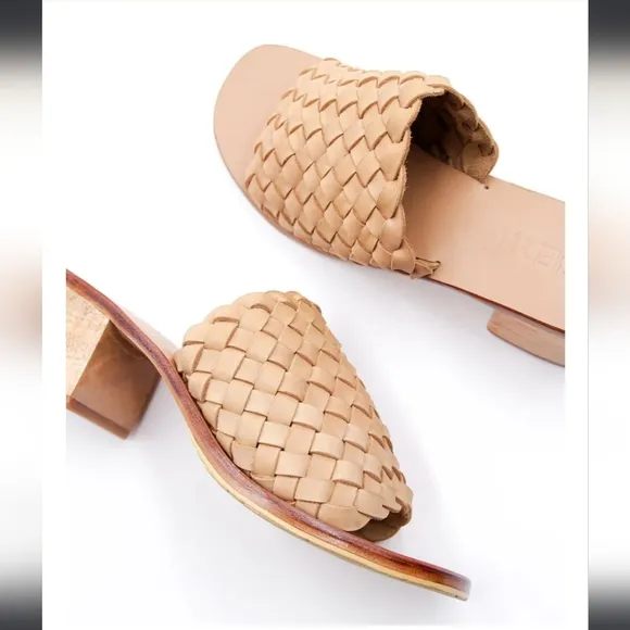 LIBERTE Santorini Woven Cream Mule Sandals 9