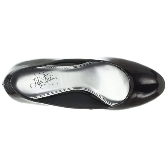 Lifestride Womens Parigi Pumps Black Patent 9 M